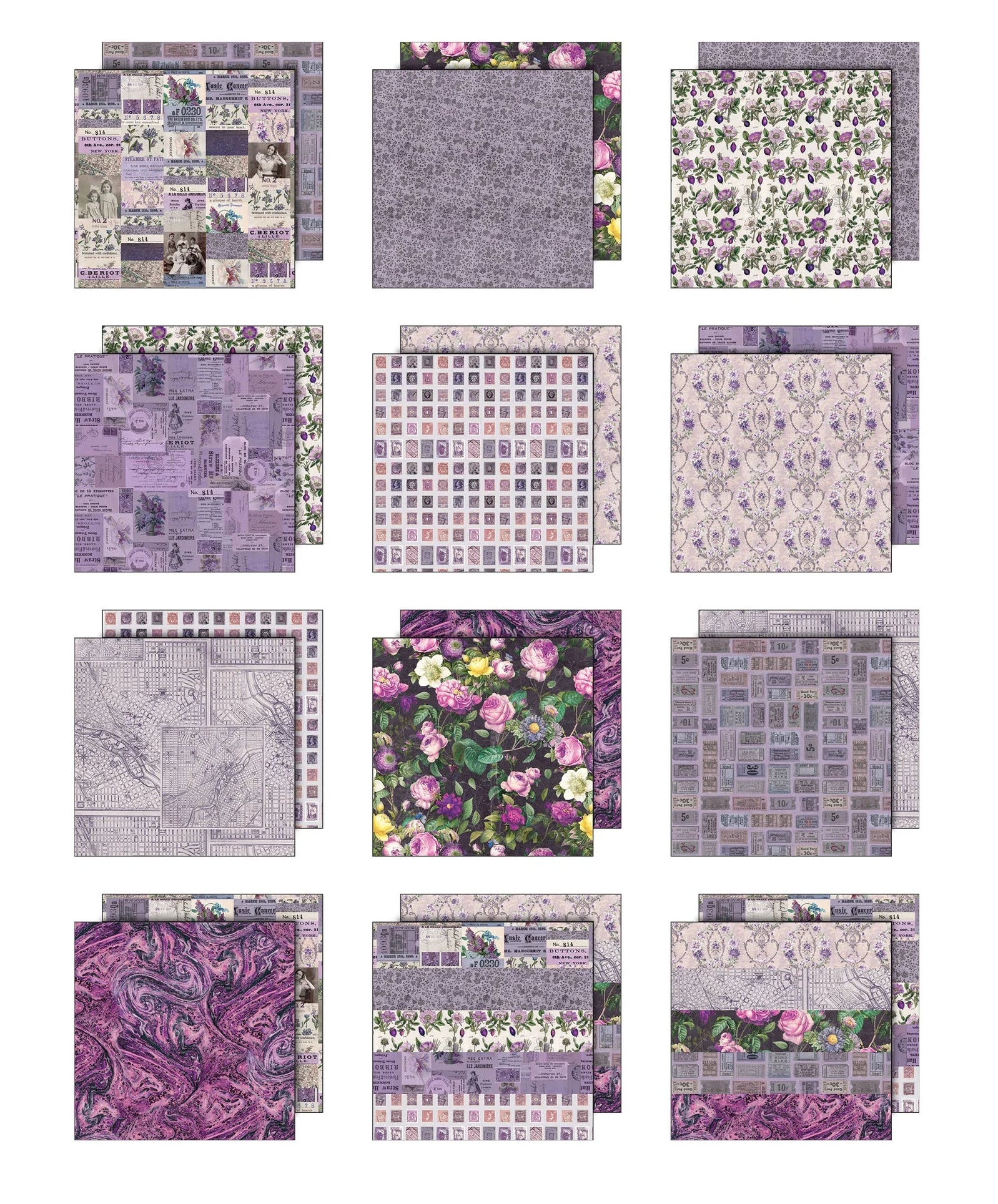 Tim Holtz - Idea-ology - Palette Collection - 12 x 12" - Purple