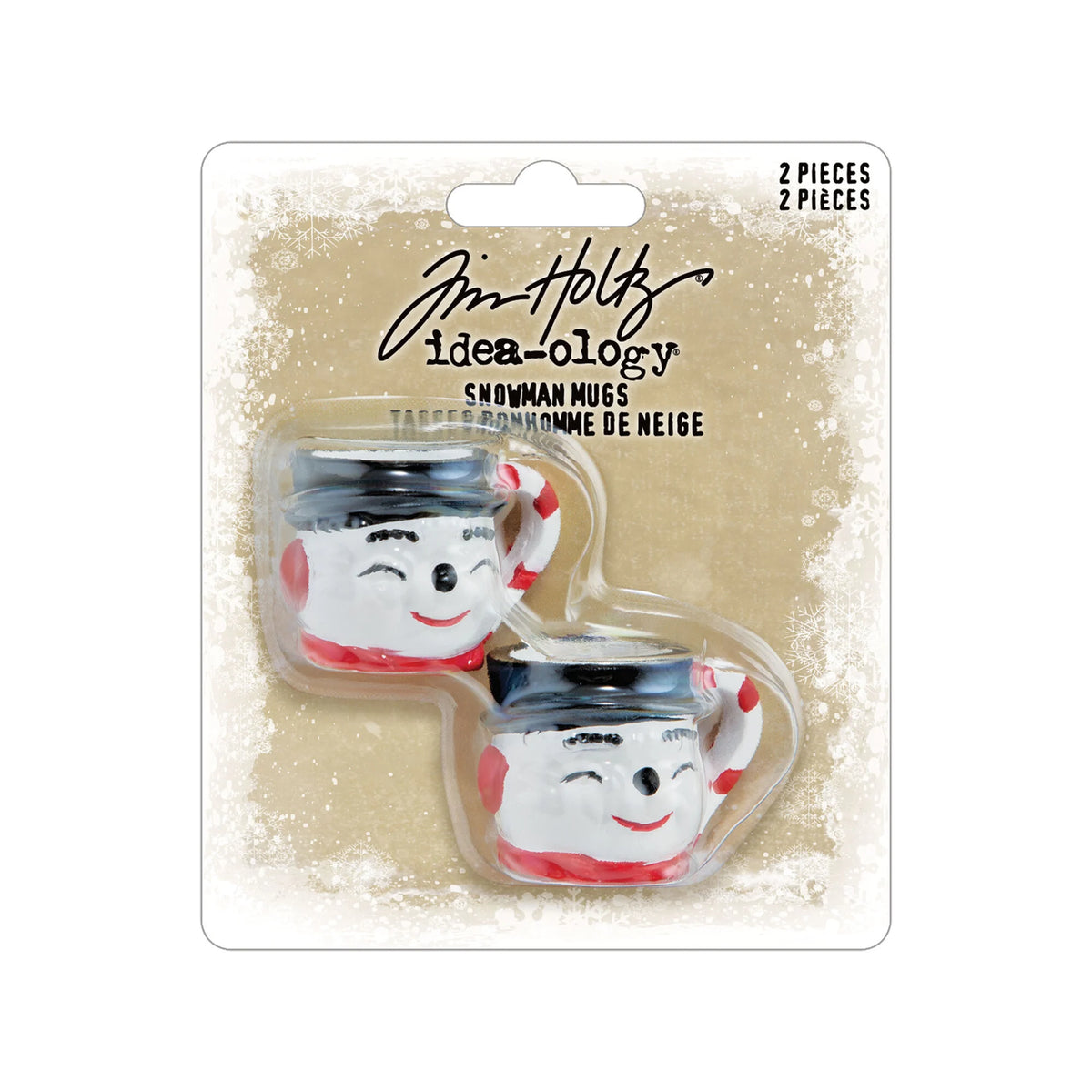 Tim Holtz - Idea-Ology - Christmas Snowman Mugs