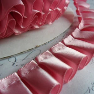 Maya Road - Satin Pleat Edging - Pink