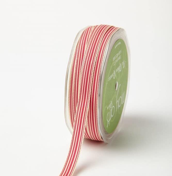 May Arts - Red Grosgrain Stripes - (metersvis)