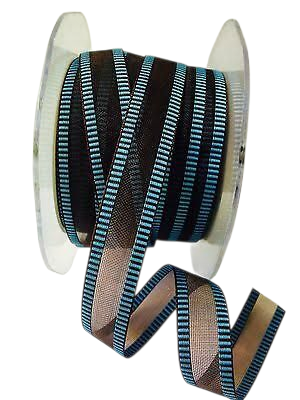 May Arts - Sheer Line Edge Ribbon - Brown - METERSVIS