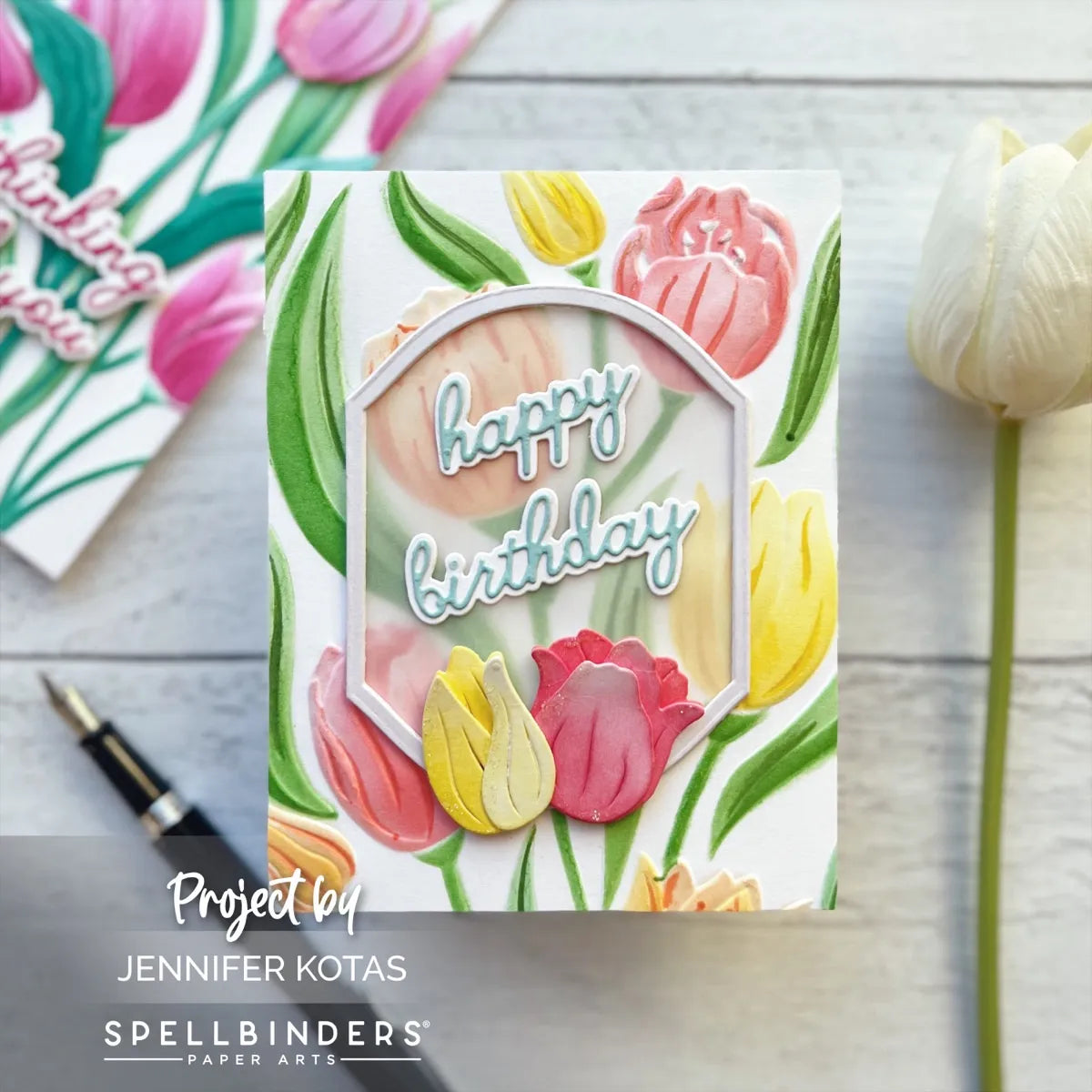 Spellbinders- Simon Hurley - 3D embossing Folder - Twirling Tulips