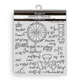 Stamperia - A New Beginning - Thick Stencil 20x25 cm - Formulas