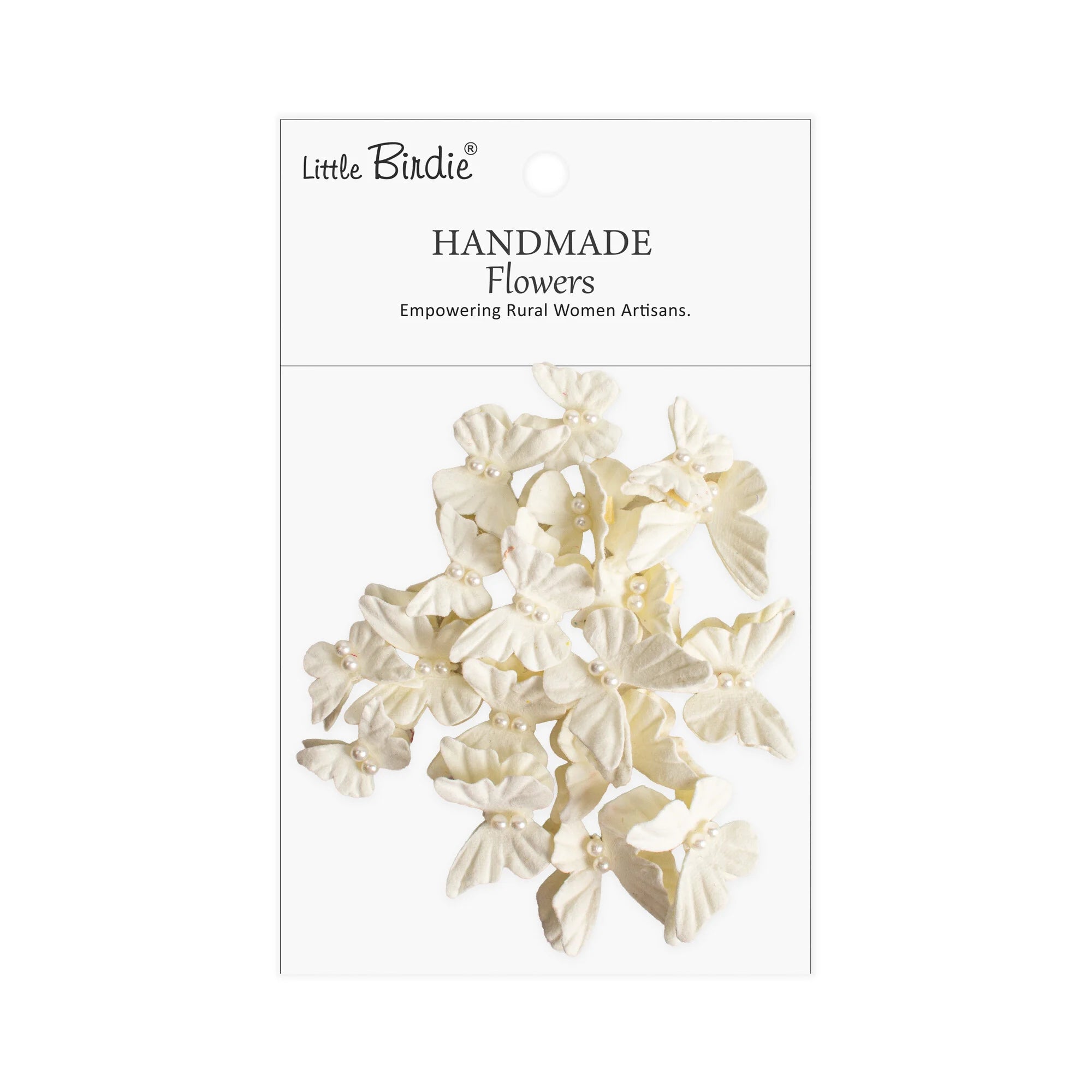 Little Birdie - Dreamy Flutter - paper flowers - Ivory Pearl