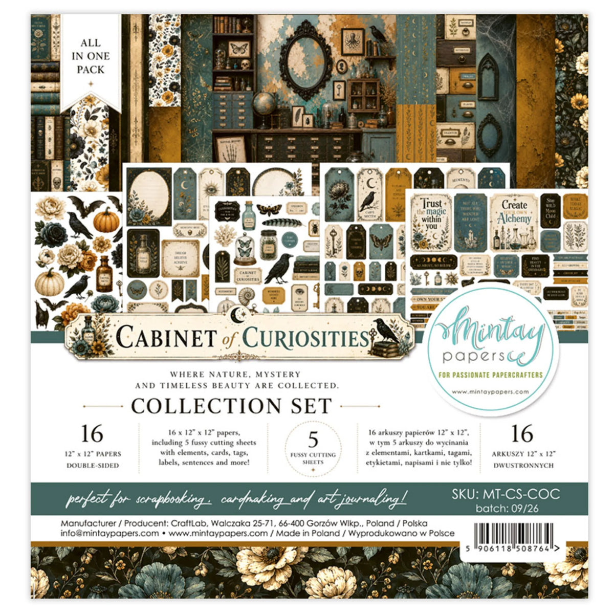 Mintay Papers - Cabinet of Curiosities 12x12 Inch Collection Set