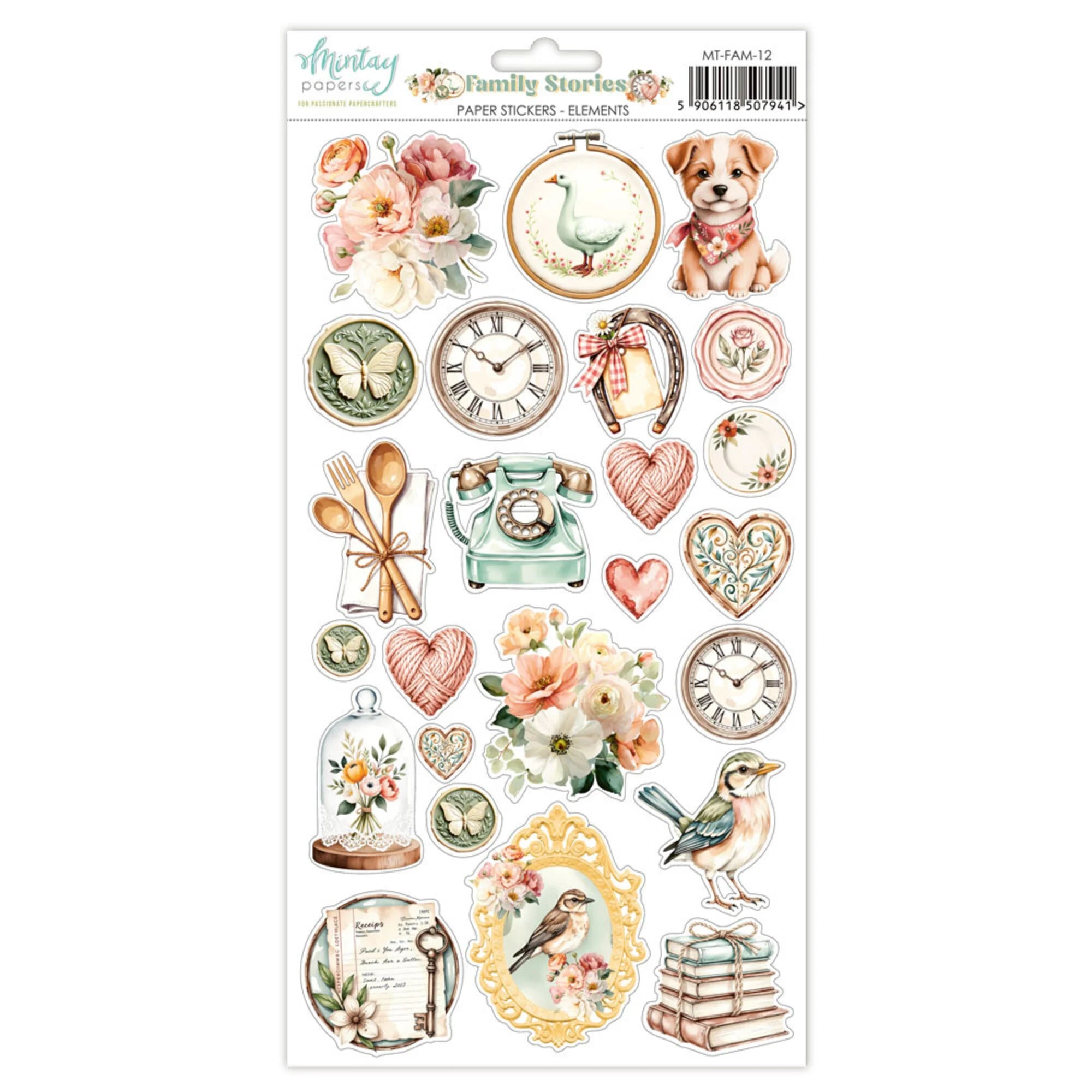 Mintay - Family Stories - Paper Stickers Elements - 6 x 12"