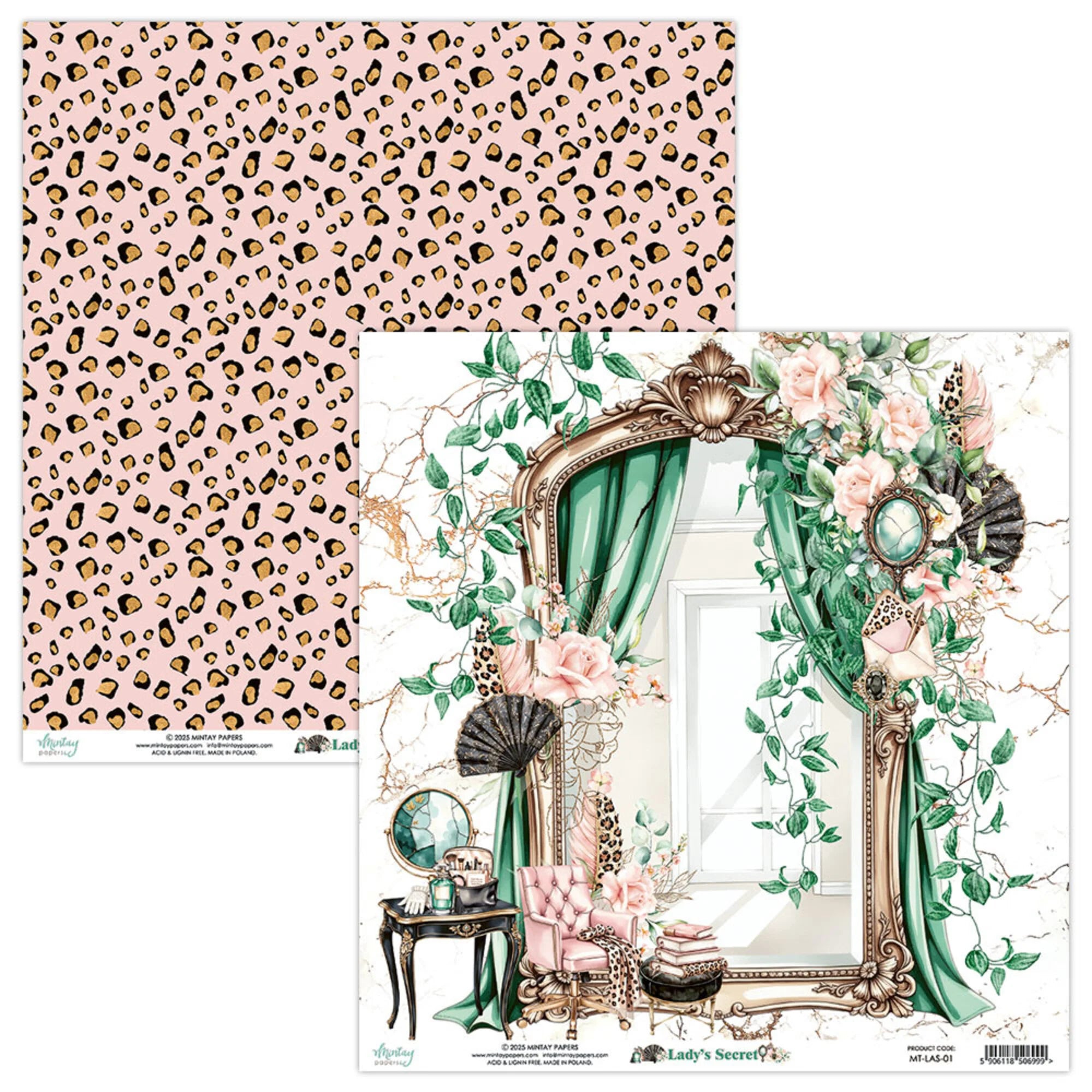 Mintay Papers - Lady's Secret - Paper Pack - 12 x 12"