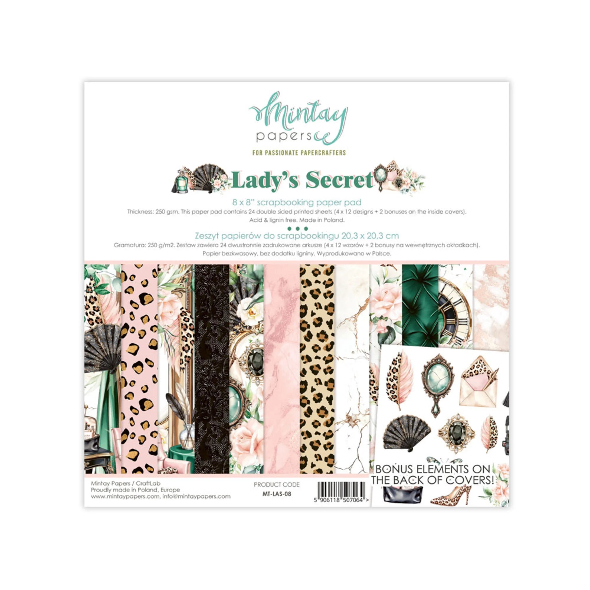 Mintay Papers - Lady's Secret - Paper Pad - 8 x 8"