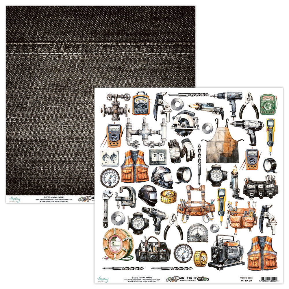 Mintay Papers - Mr.Fix It - 09 - 12x12"