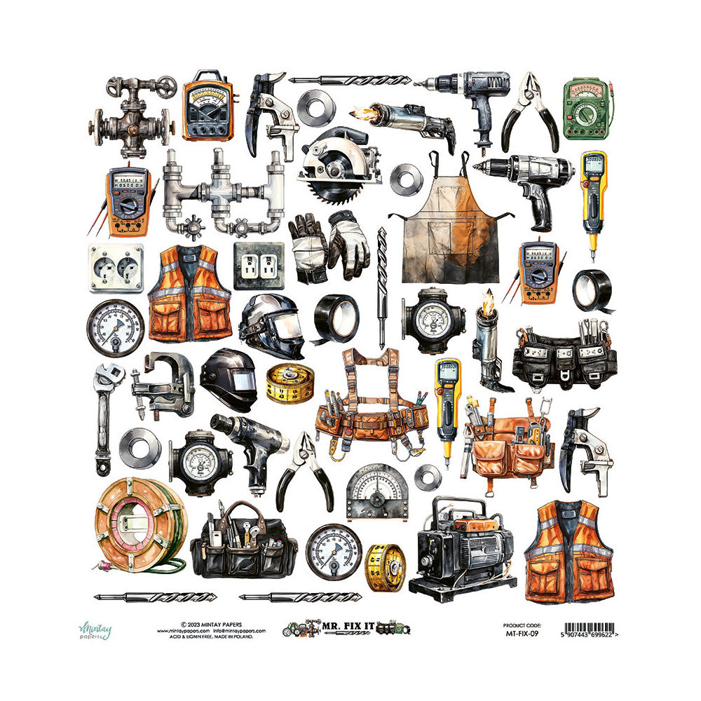 Mintay Papers - Mr.Fix It - 09 - 12x12"