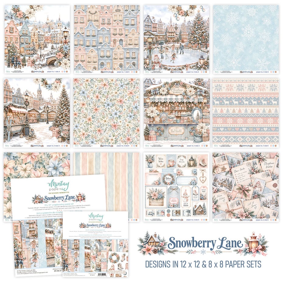 Mintay Papers - Snowberry Lane - Paper Pack - 12 x 12"
