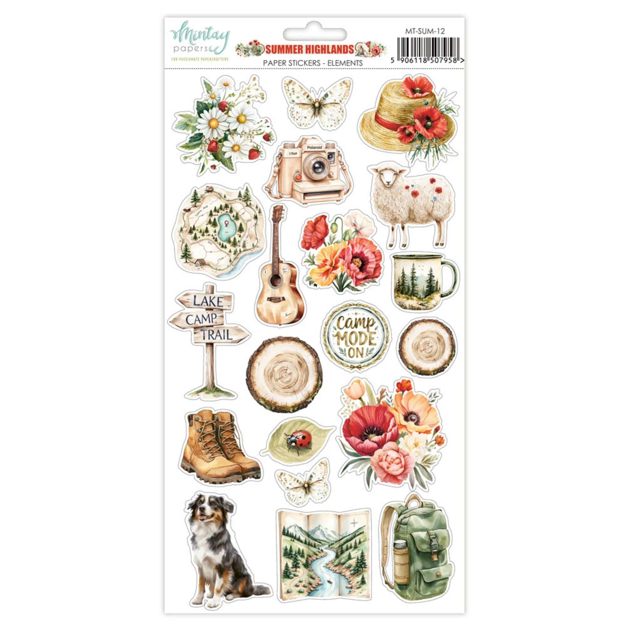 Mintay - Summer Highlands - Paper Stickers Elements - 6 x 12"