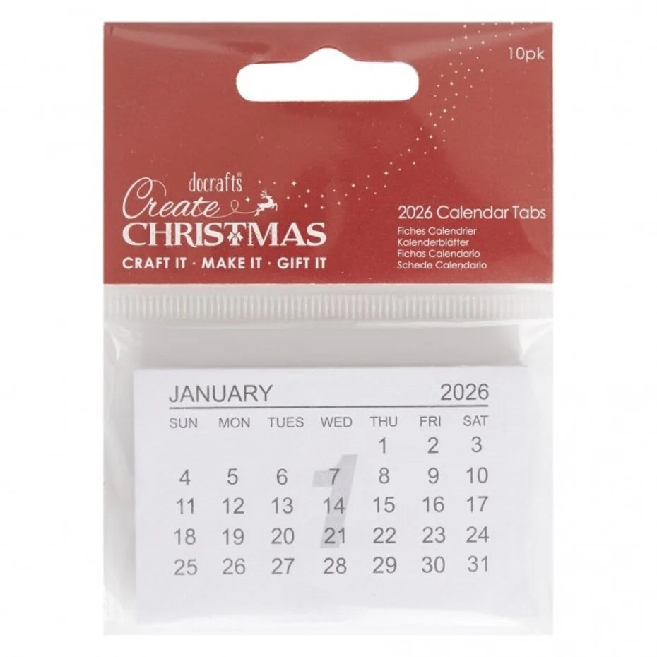 Papermania - Calendar Tabs - Kalender 2026 - Forventet tilbake på lager uke 44