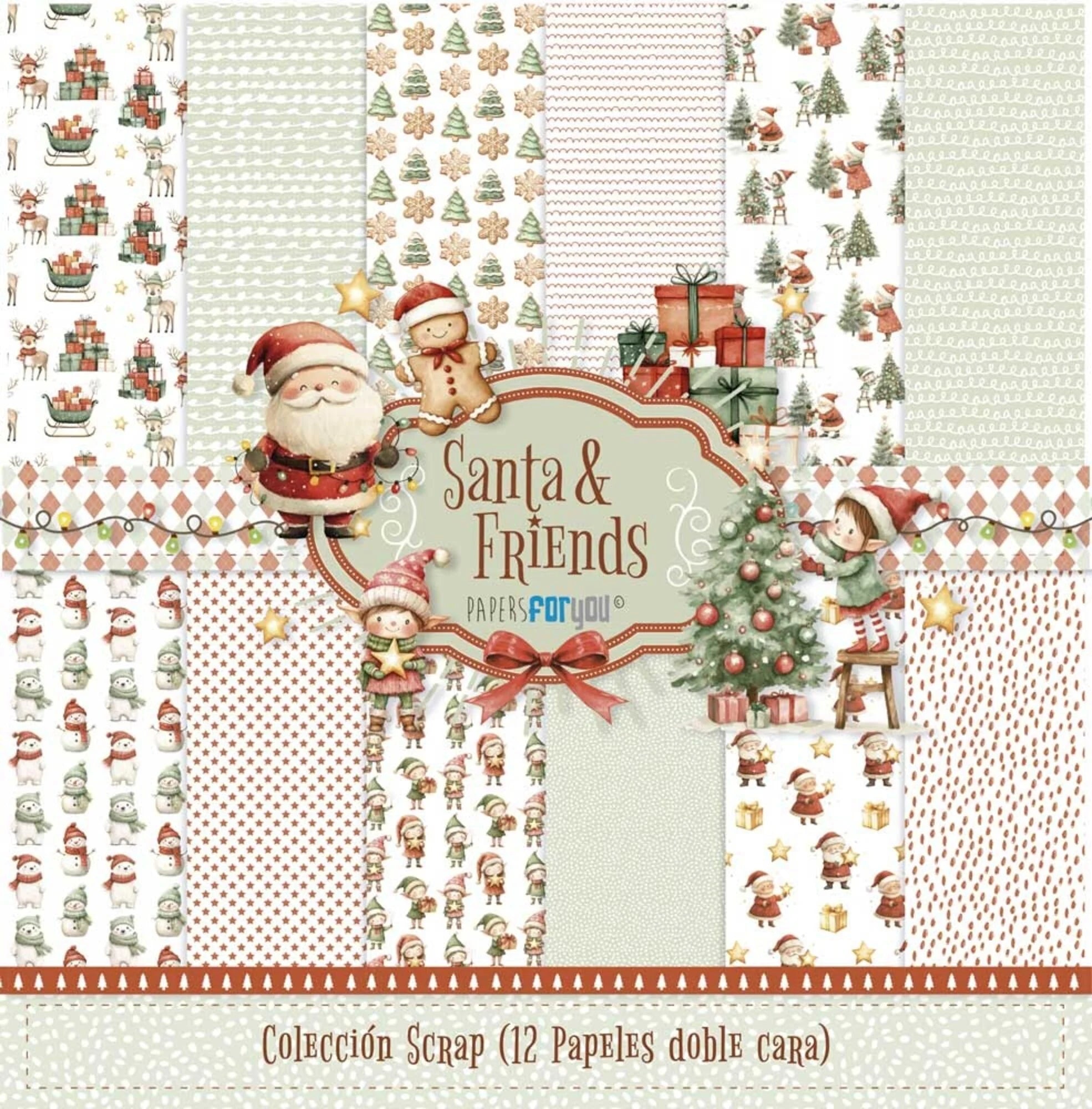 Papers for you - Santa & Friends - Paper Pack - 12 x 12"
