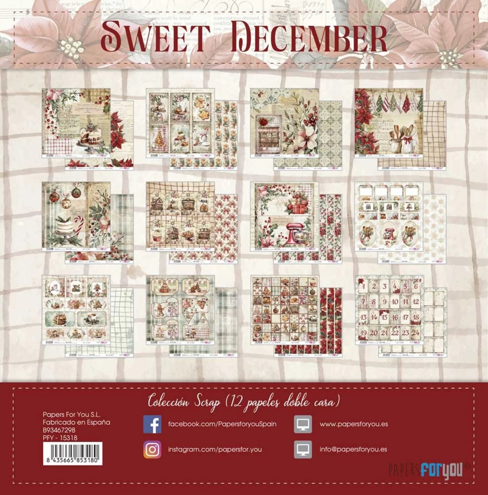 Papers for you - Sweet december - Paper Pack - 12 x 12"