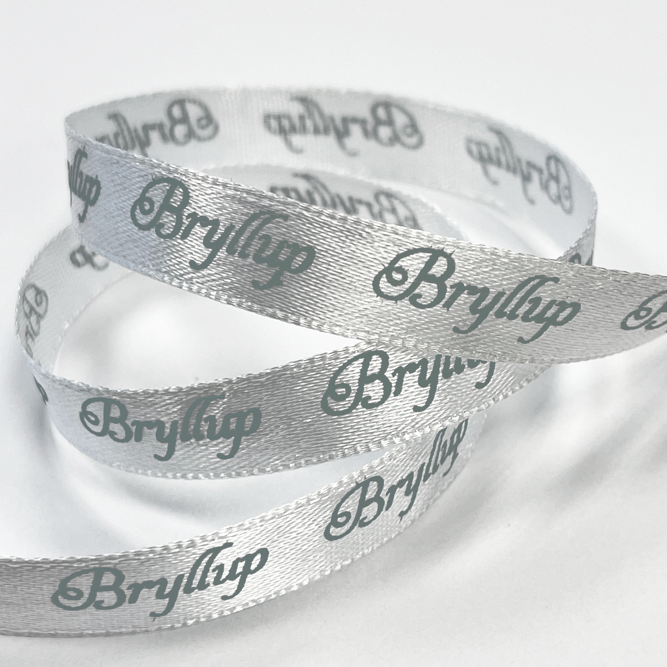 Papirdesign -  Bryllup - bånd - hvit (metervis)