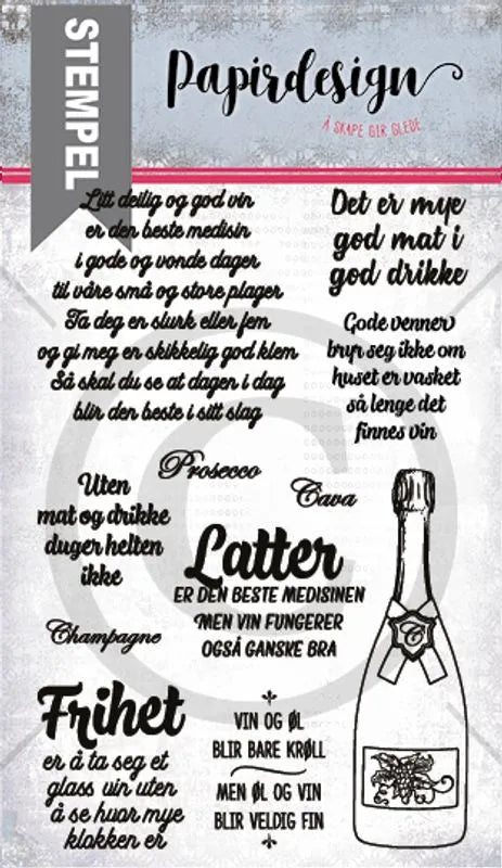 Papirdesign - Clear stamps - Vin PD1900154