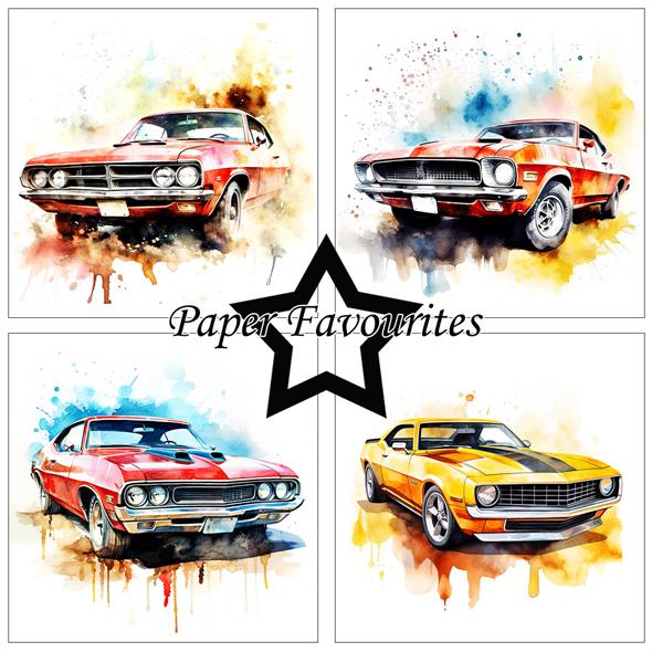 Paper Favourites - Muscle Cars - Paper Pack    6 x 6"