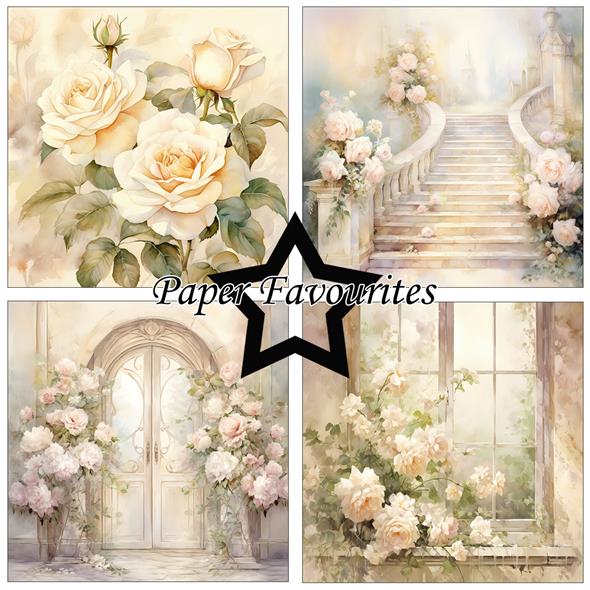 Paper Favourites - Shabby Chic Roses - Paper Pack    6 x 6"