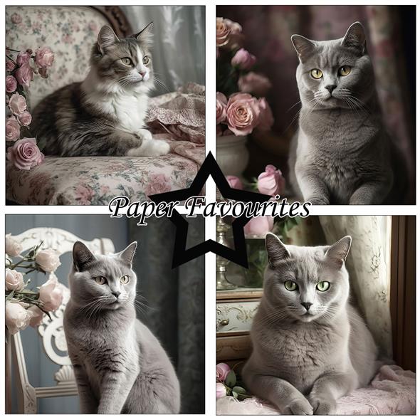 Paper Favourites - Shabby Cats - Paper Pack 6 x 6"
