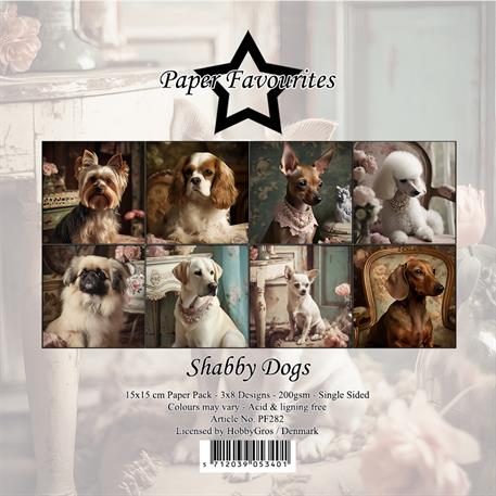 Paper Favourites - Shabby Dogs - Paper Pack    6 x 6"