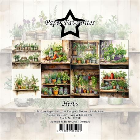 Paper Favourites - Herbs - Paper Pack    6 x 6"