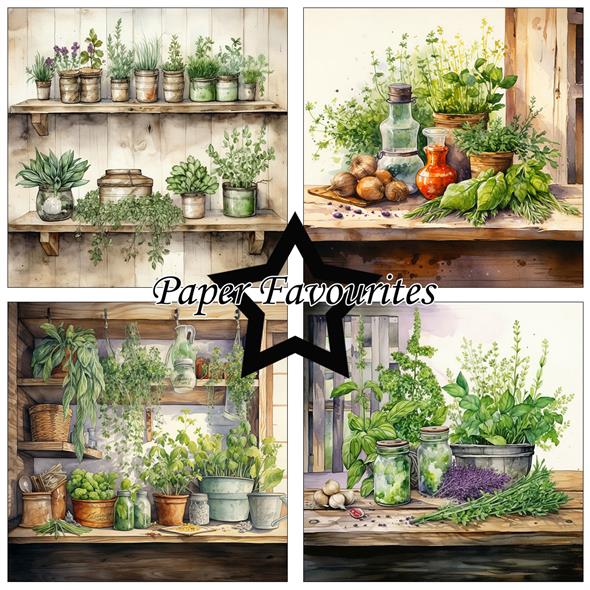 Paper Favourites - Herbs - Paper Pack    6 x 6"
