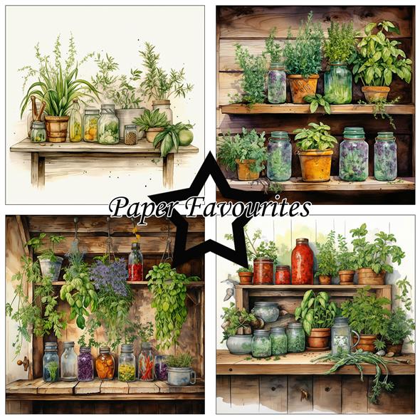 Paper Favourites - Herbs - Paper Pack    6 x 6"