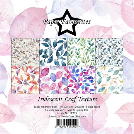 Paper Favourites - Iridescent Leaf - Paper Pack    6 x 6"