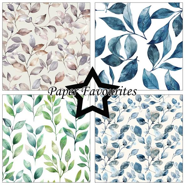 Paper Favourites - Iridescent Leaf - Paper Pack    6 x 6"