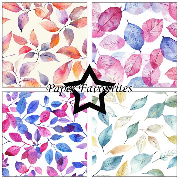 Paper Favourites - Iridescent Leaf - Paper Pack 6 x 6"