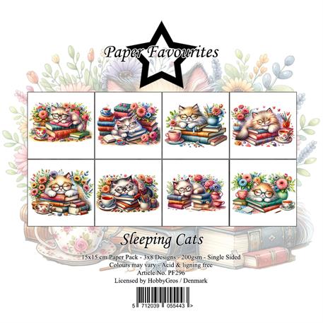 Paper Favourites - Sleeping Cats - Paper Pack    6 x 6"