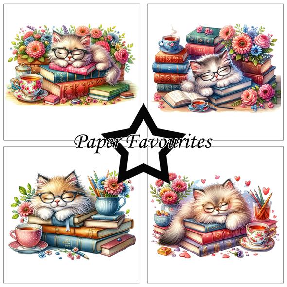 Paper Favourites - Sleeping Cats - Paper Pack    6 x 6"