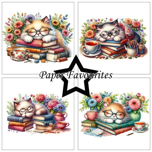 Paper Favourites - Sleeping Cats - Paper Pack    6 x 6"