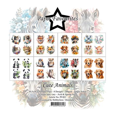 Paper Favourites - Cute Animals - Paper Pack    12 x 12"