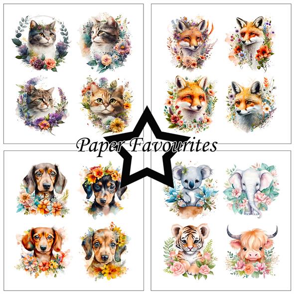 Paper Favourites - Cute Animals - Paper Pack    12 x 12"