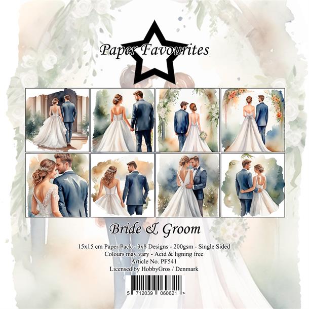 Paper Favourites - Bride & Groom - Paper Pack    6 x 6"
