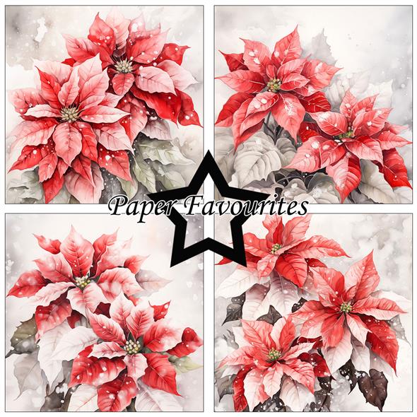 Paper Favourites - Poinsettia - Paper Pack 6 x 6"