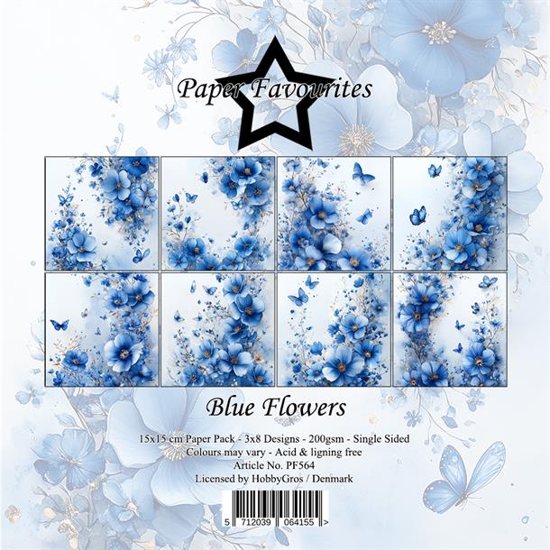 Paper Favourites - Blue Flowers - Paper Pack 6 x 6"