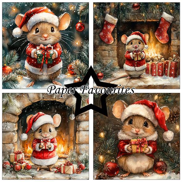 Paper Favourites - Christmas Mouse - Paper Pack 6 x 6"