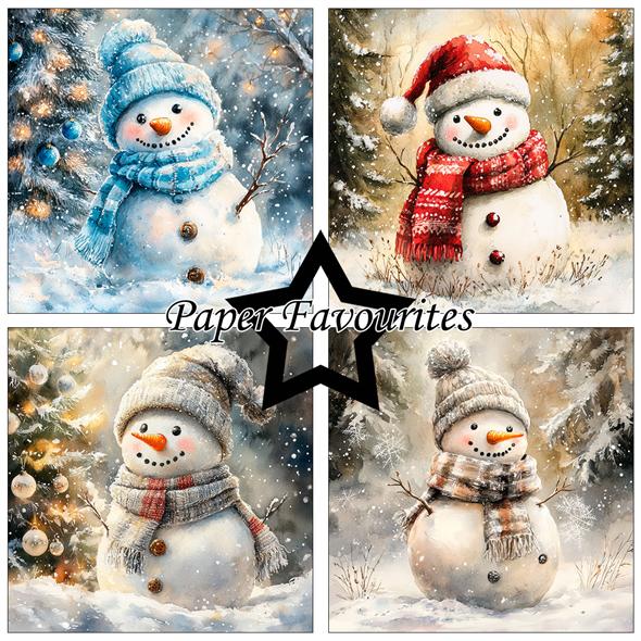 Paper Favourites - Christmas Snowman - Paper Pack 6 x 6"