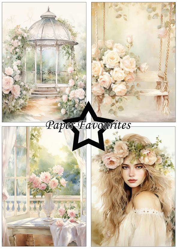Paper Favourites - Shabby Cic Roses -  Paper Pack A5