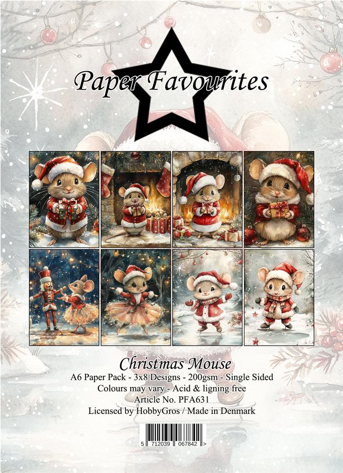 Paper Favourites - Christmas Mouse - A6
