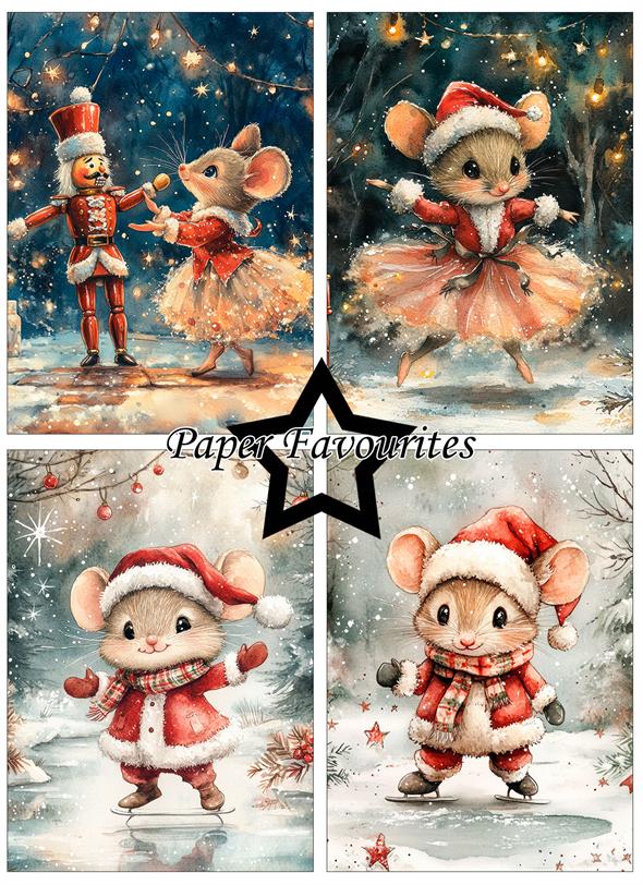 Paper Favourites - Christmas Mouse - A6