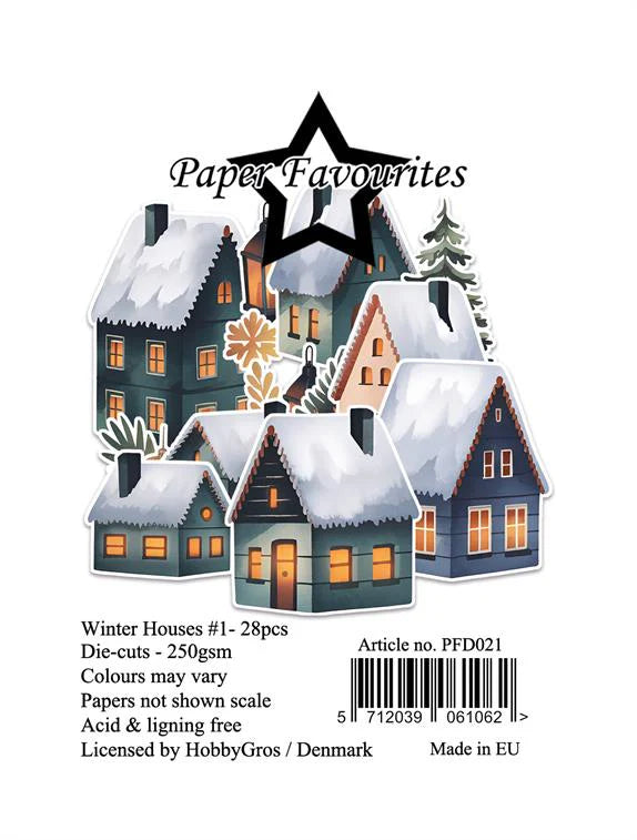 Paper Favourites - Die Cuts - Ephemera - Winter Houses 1