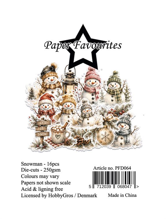 Paper Favourites - Die Cuts - Ephemera - Christmas Snowman