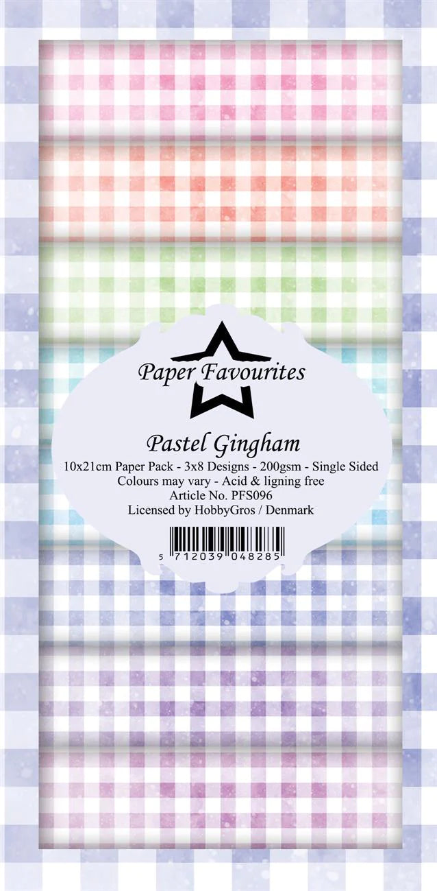 Paper Favourites - Pastel Gingham - Slimline - Paper Pack