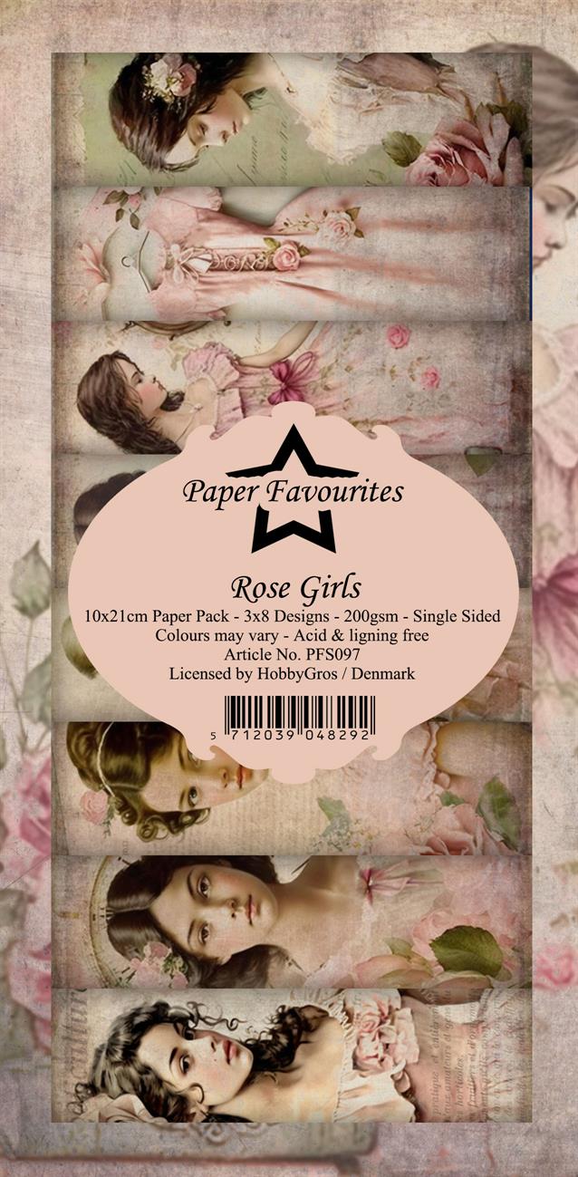 Paper Favourites - Rose Girls - Slimline - Paper Pack