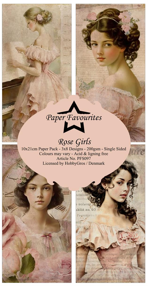 Paper Favourites - Rose Girls - Slimline - Paper Pack