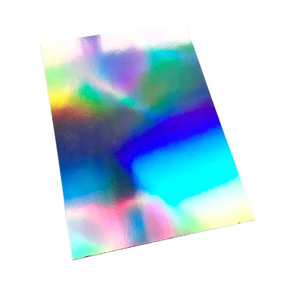 Paper Favourites - Mirror Card - Foil - Holo Waves -     A4 -5 pk